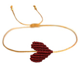Bracelets set Pastille burgundy